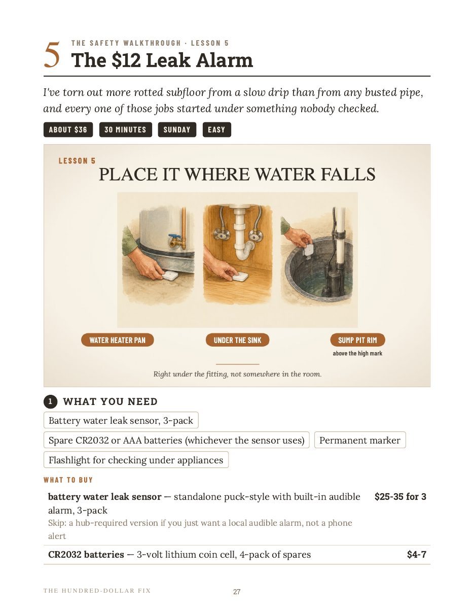 Lesson 5, the $12 leak alarm